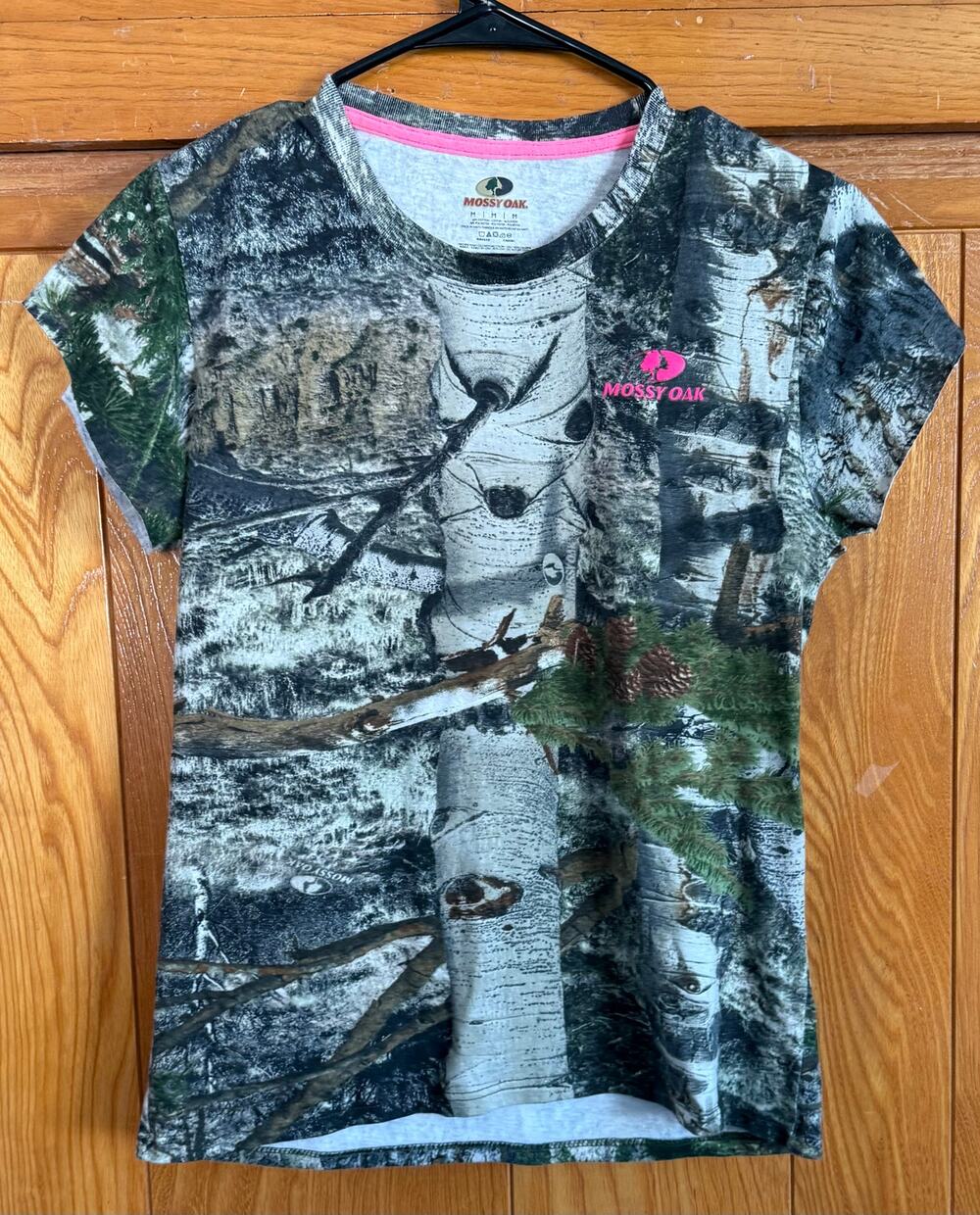Vintage Style Mossy Oak Camo Tee Birch Aspen Print Medium